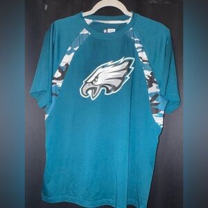 NFL Philadelphia Eagles Performance T-Shirt in Midnight Green w/Camo L(no tag)
